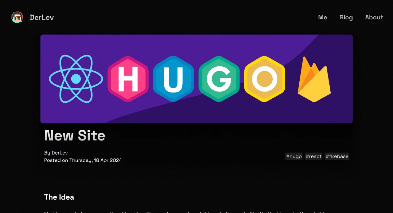 New Site article header screenshot